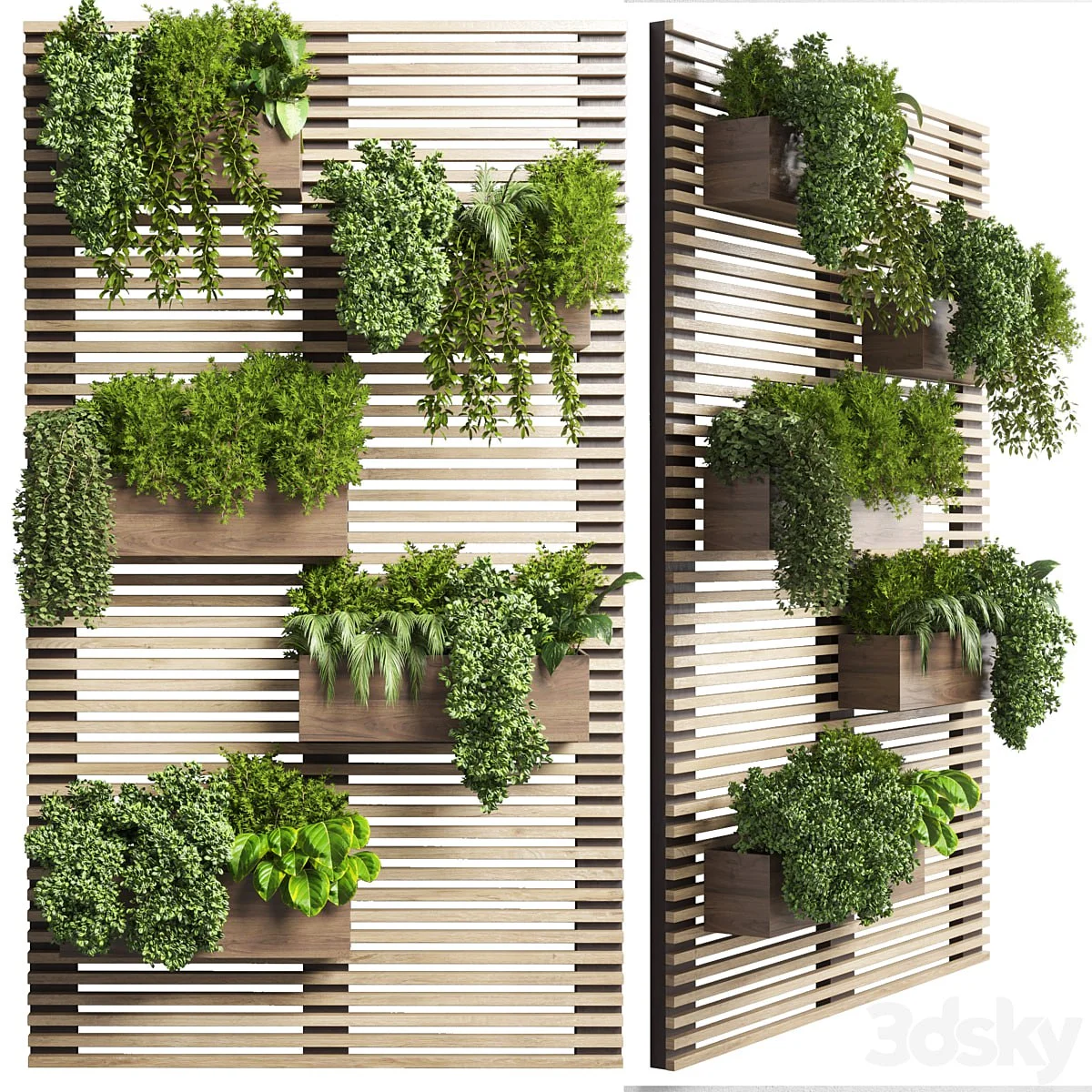 collection outdoor plant stand wall wood vase 01